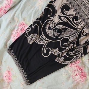 Black and Cream Susan Graver Skirt